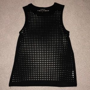 Black top shop muscle tank top with holes